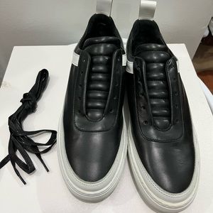 PUBLIC SCHOOL Delcon Leather Low Tops in Black SIZE 10 MEN US - Sneakers